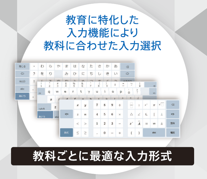 教科ごとに最適な入力形式