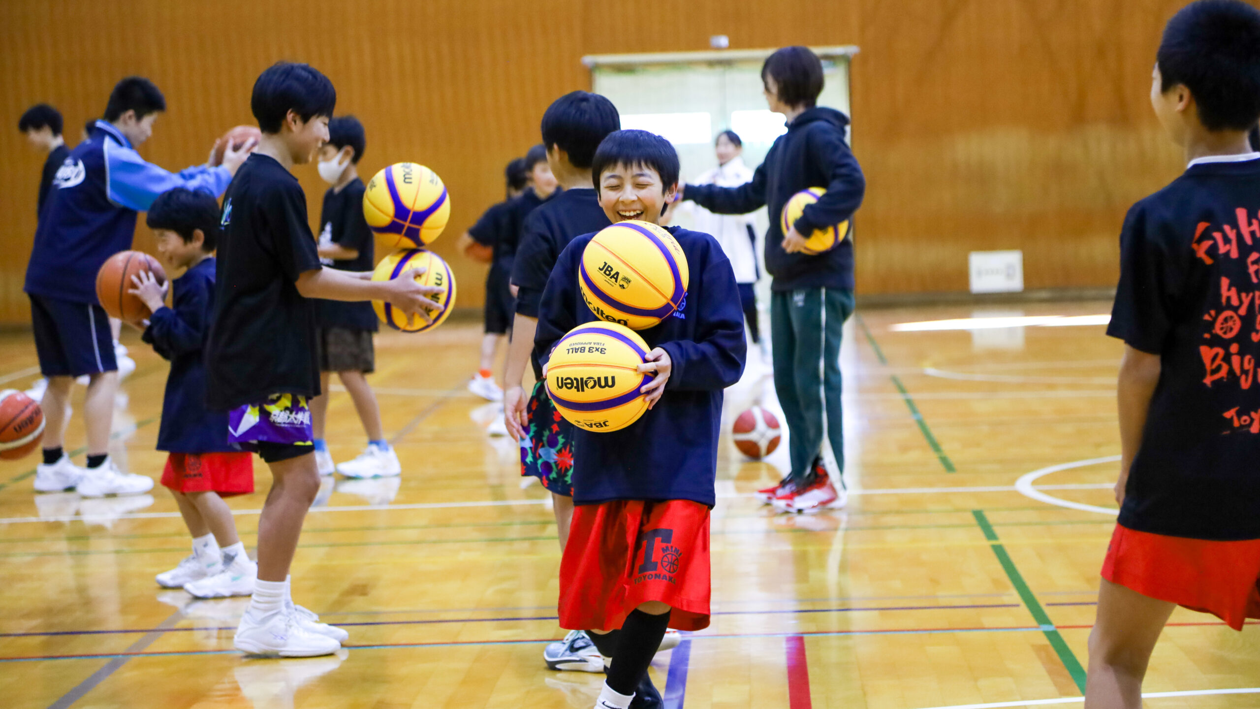 小中学生を対象に行った「みとよフューチャーズ」活動（３×４バスケットボールスクール）のイメージ2