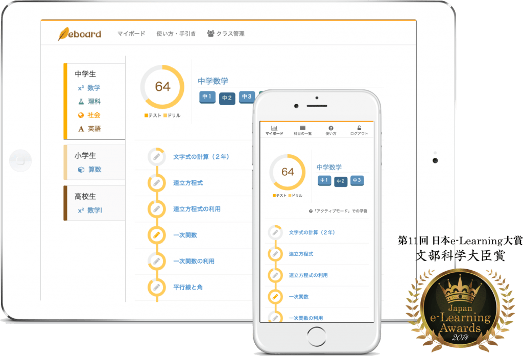 学習サイトeboard（いーぼーど）の特徴1